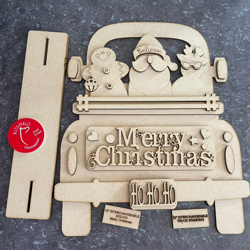 12" Interchangeable set Free Standing Truck  - Merry Christmas   (full kit)