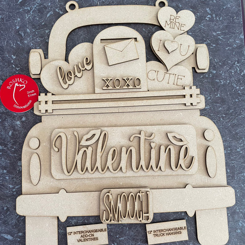 12" Interchangeable set hanging truck  - Valentines (full kit)