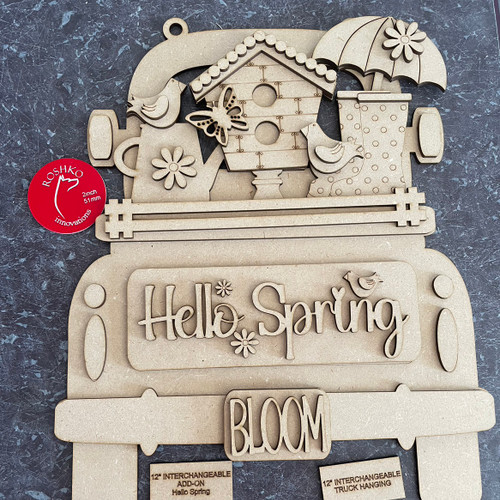 12" Interchangeable set hanging truck  - Hello Spring  (full kit)