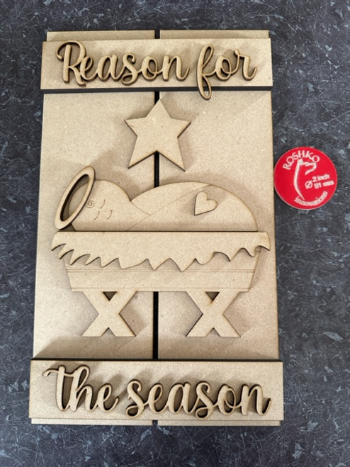 Reason For the Season Pallet  Door Hanger  DIY sign kit  (1/8" base)