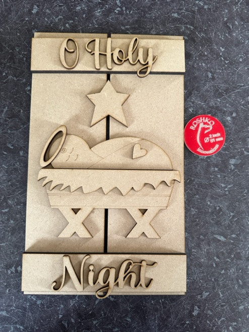 O Holy Night  Pallet  Door Hanger  DIY sign kit  (1/8" base)