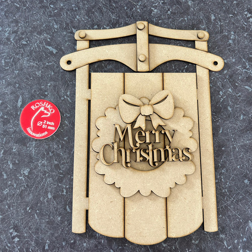 Merry Christmas Sled  DIY sign kit 