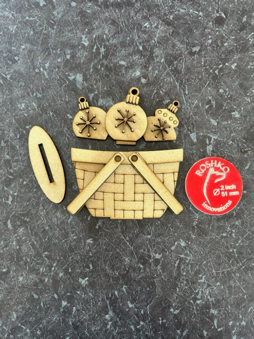 Interchangeable MINI Basket -Christmas Ornaments (INSERT ONLY)