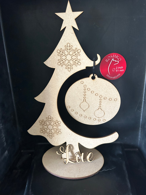Tree ornament holder C - with Love