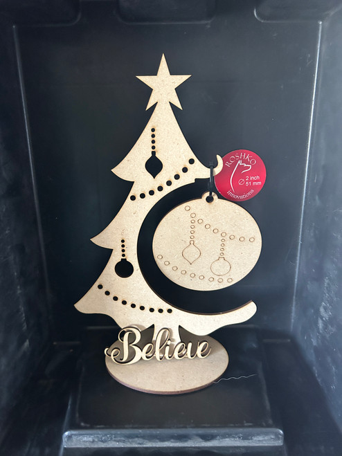 Tree ornament holder E - with believe