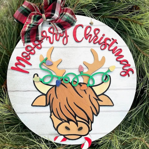 Moorry Christmas 12” Round Sign