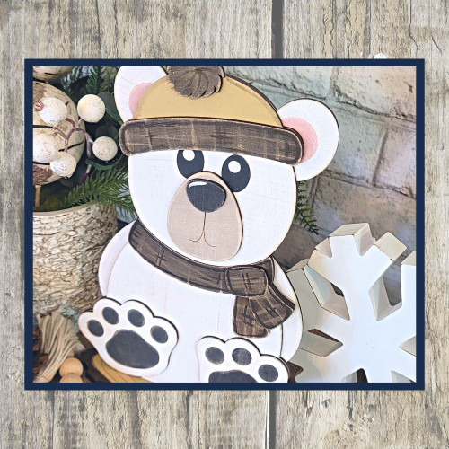 Woodland Bear shelf sitter sign DIY  kit