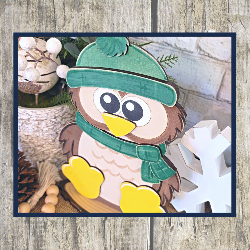 Woodland Owl shelf sitter sign DIY  kit