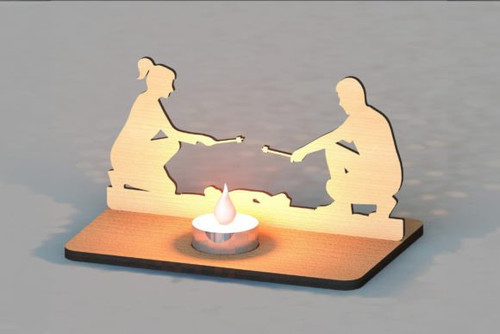 CampFire Smores Tea Light Shelf Sitter 