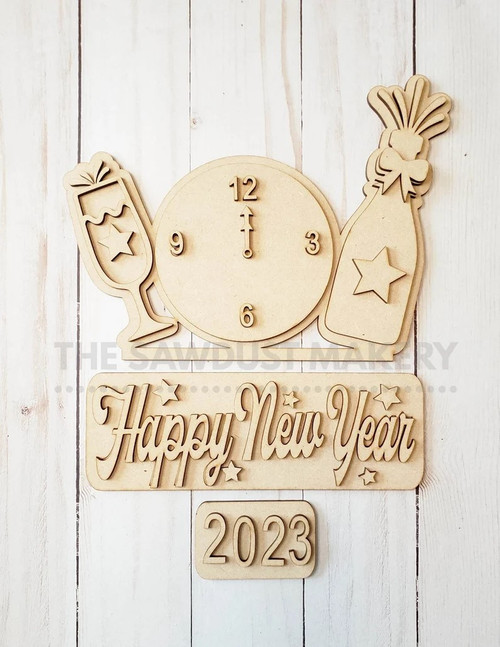 12" Interchangeable set Bread Board  - New Years countdown (full kit)