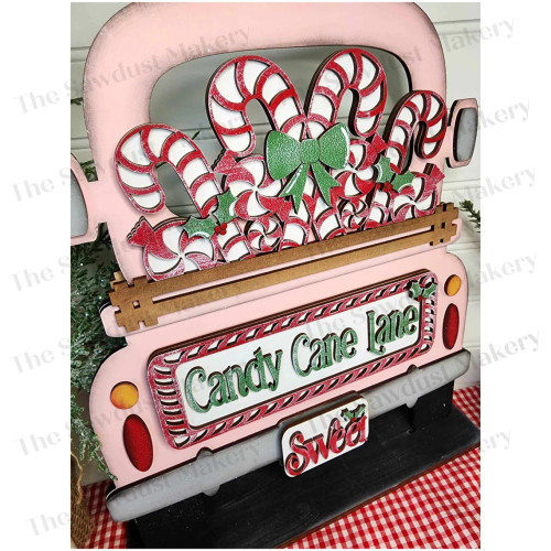 18" Interchangeable set sideview truck  - Candy Cane (full kit)