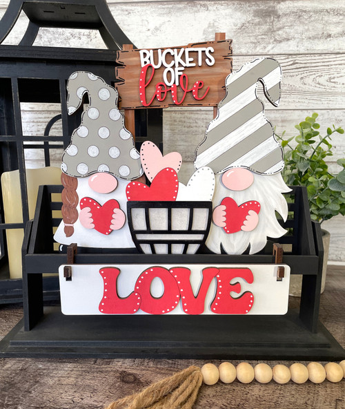 Crate Shelf Sitter with Gnome Love Insert