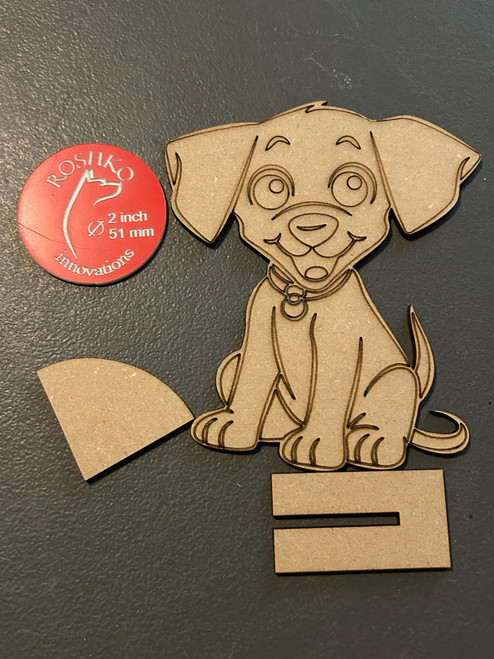 Personalized Shape - sitting puppy 