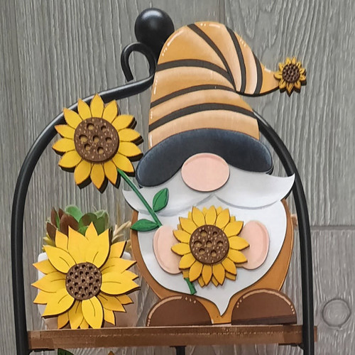 Sunflower Gnome  freestanding shelf sitter