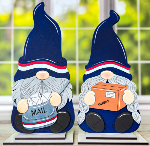 Mail Carrier freestanding shelf sitter - set of 2