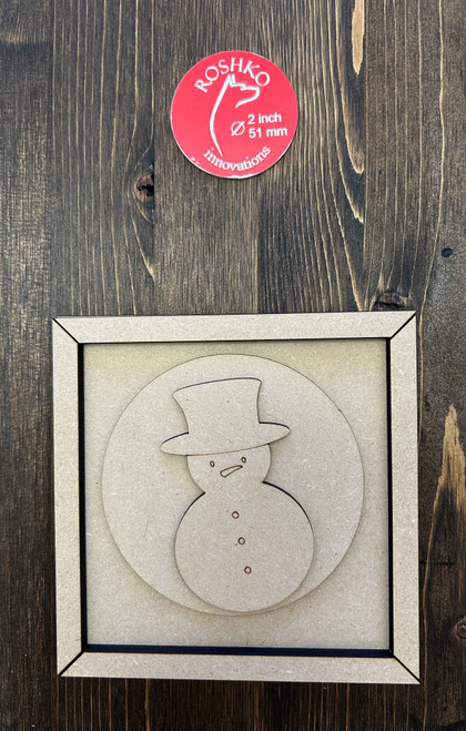 Framed Ornament  - Snowman