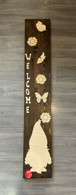 Welcome Gnome butterflies and flowers