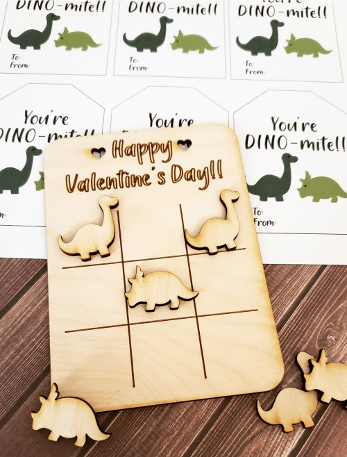 Tic Tac Toe - Valentines Day (Dinos)