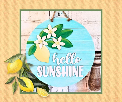 Hello Sunshine 12” Round Sign 