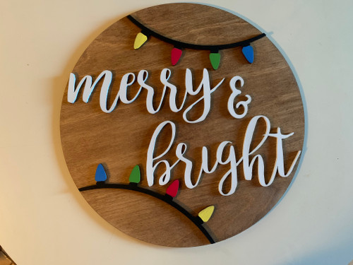 Merry and Bright DIY sign kit