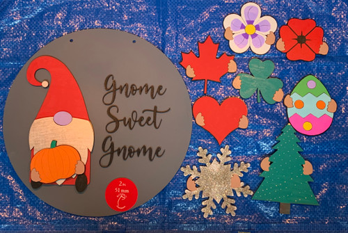 Gnome sweet Gnome DIY sign kit 9 piece interchangeable 