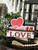 Wagon Shelf Sitter with  love valentines Insert