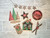 Rustic Plaid Christmas Tier Tray decoration set