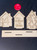Personalized Shelf Sitter Set of 3 Houses  - there’s no place like home