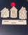 Personalized Shelf Sitter Set of 3 Houses  - let’s stay home