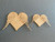  3" wings and heart set -MDF