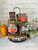 Pumpkin Hayrides Flannel Tier Tray decoration set