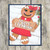 Girl Gingerbread Door Hanger - Merry Christmas banner
