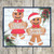Boy Gingerbread Door Hanger - Happy Holidays banner