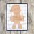 Boy Gingerbread Door Hanger - Happy Holidays banner