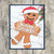 Boy Gingerbread Door Hanger - Happy Holidays banner