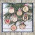 Wood Slice Monogram Christmas ornament - with greens