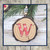 Wood Slice Monogram Christmas ornament - with NO greens
