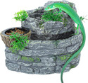 ReptiZoo Rock Block Waterfall With Food Dish