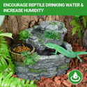 ReptiZoo Rock Block Waterfall With Food Dish