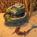 ReptiZoo Rock Block Waterfall With Food Dish