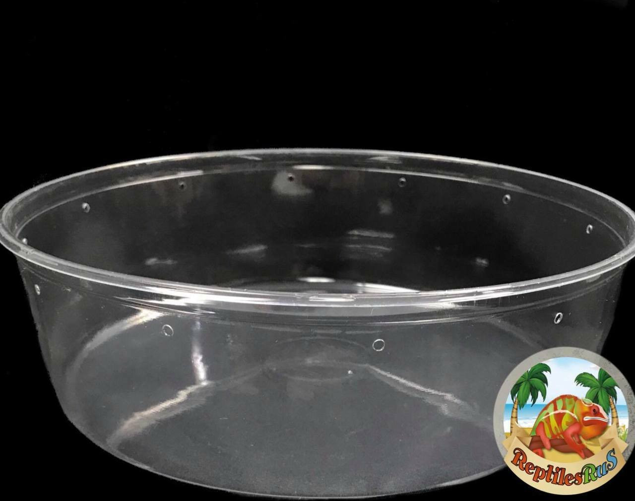 9.75" Prepunched Ultra Clear Deli Cups 96oz 5 PACK With Lids ReptilesRuS