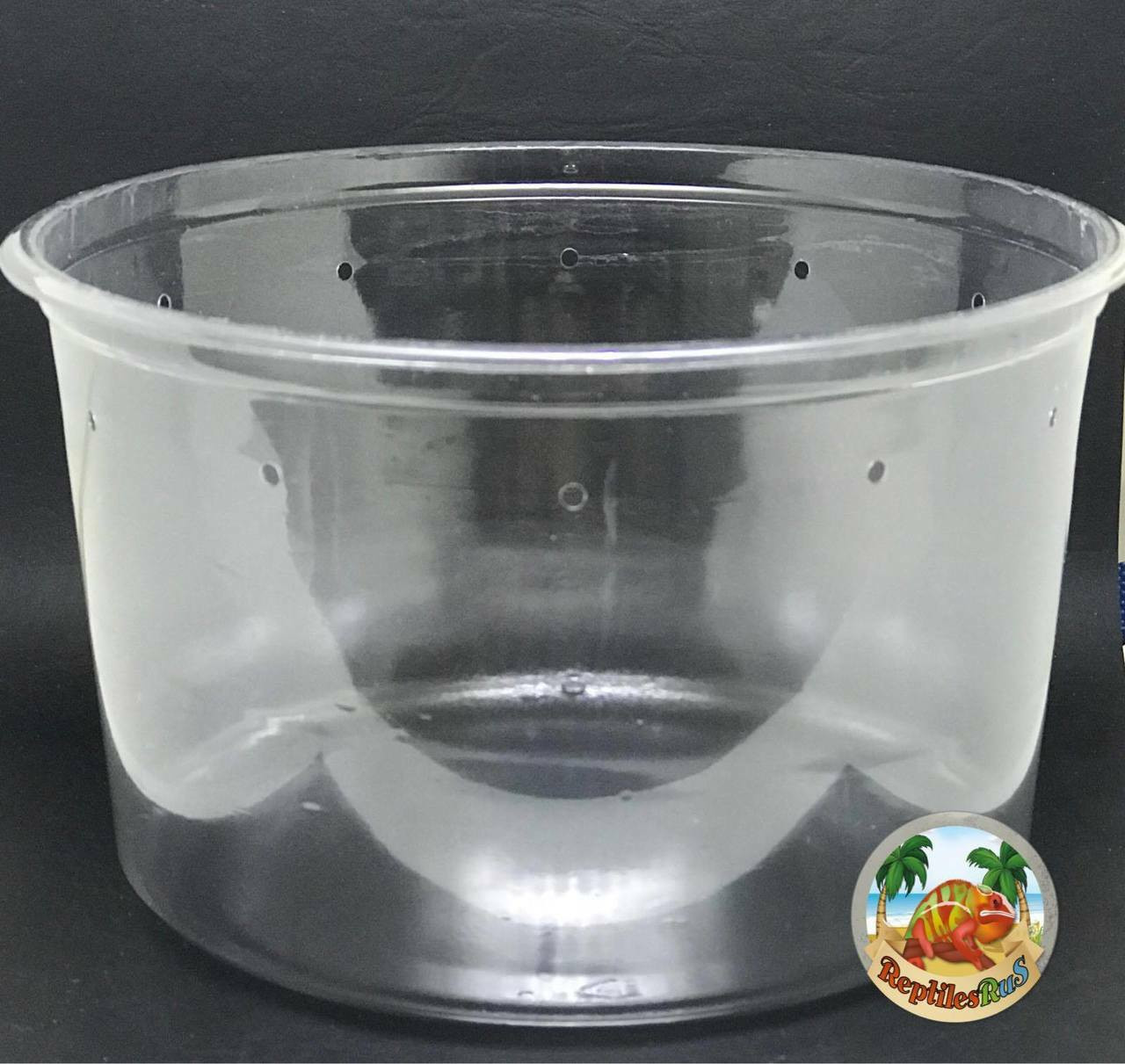 6.75" Vented Ultra Clear Deli Cups 64oz (10pack with Lids) ReptilesRuS