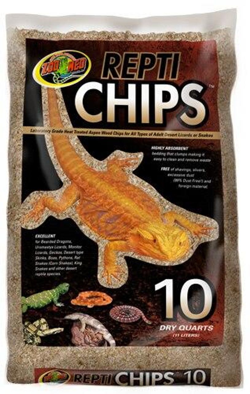 Zoo Med Zoo Med Reptichips - Laboratory Grade Heat Treated Aspen Wood Chips 10qt