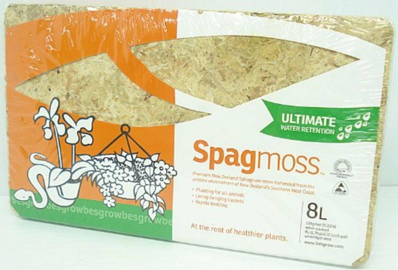 Besgrow Besgrow SpagMoss Premium Sphagnum Moss 8L/100g Compressed