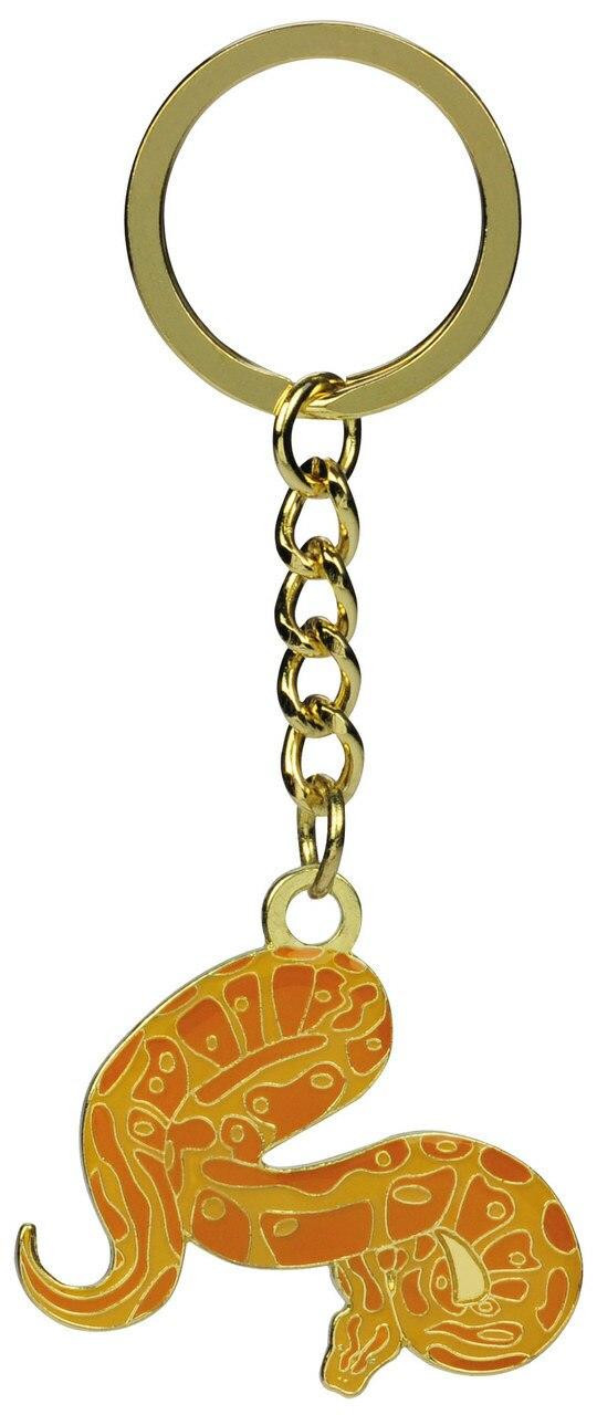 Metal Keyring "Python" orange ReptilesRuS