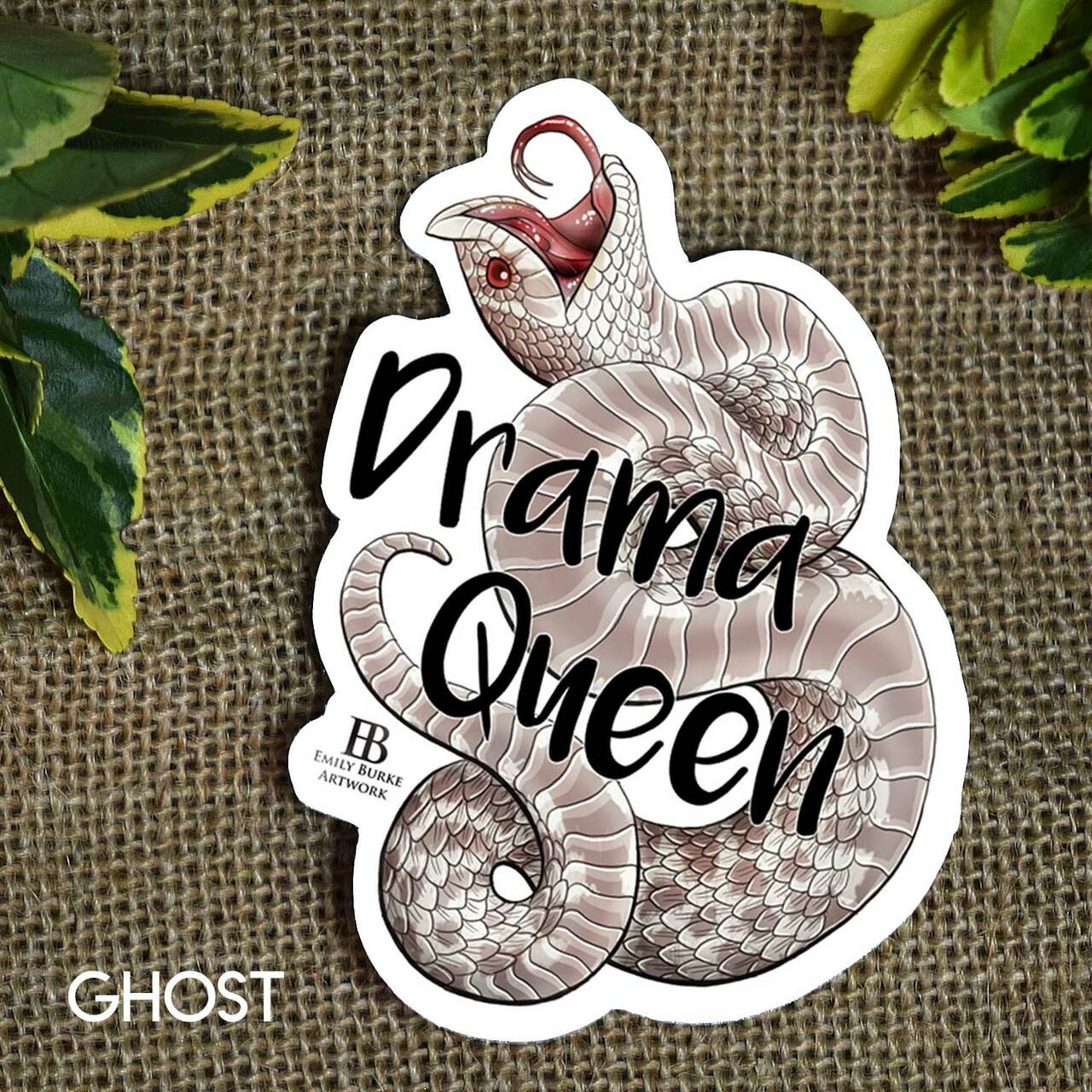 Emily Burke Artwork Hognose Drama Queen Sticker By Emily Burke Ghost