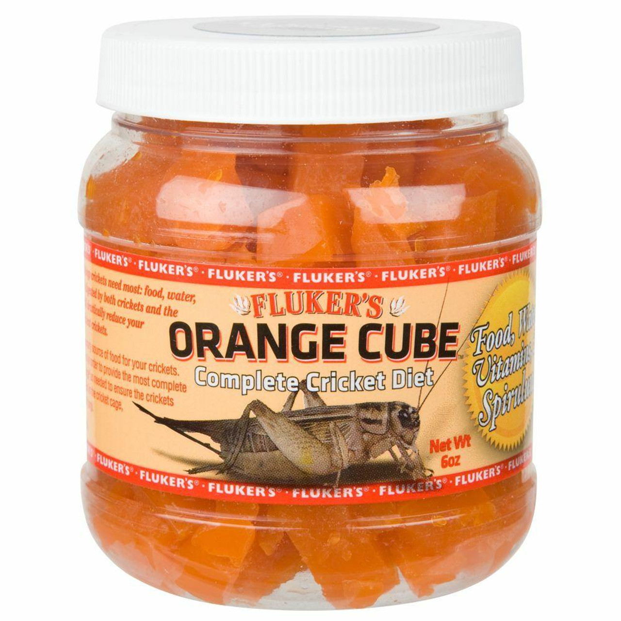 Flukers Flukers Orange Cube Cricket Diet 6oz