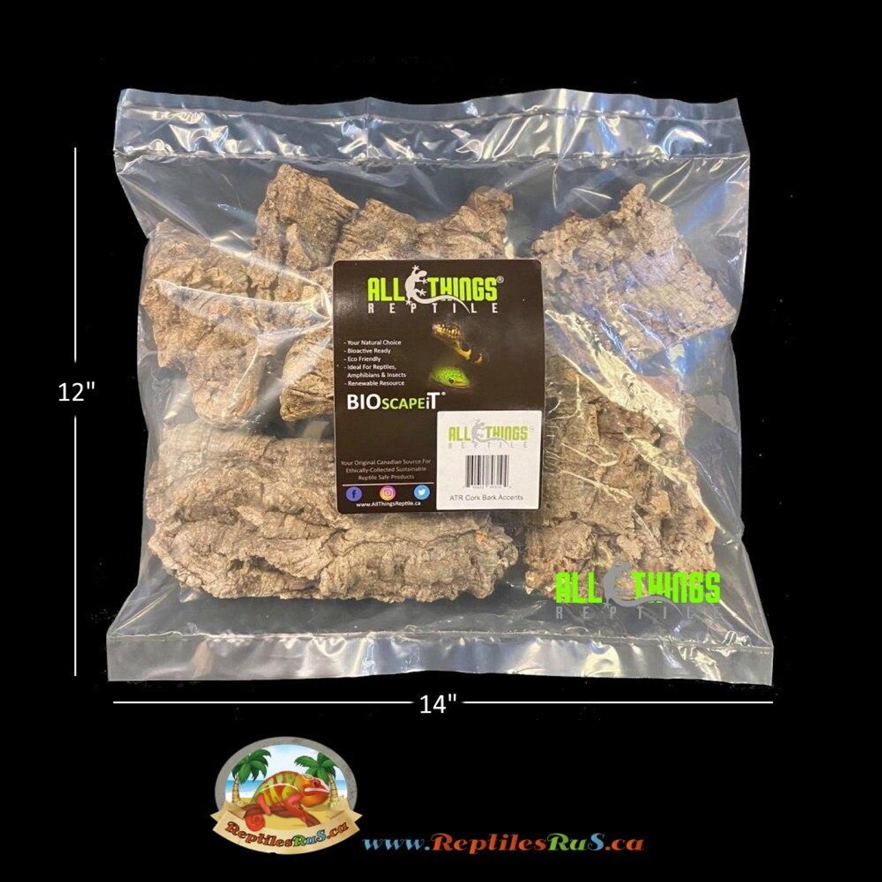 All Things Reptile ATR Cork Bark Accent approx 1Lb