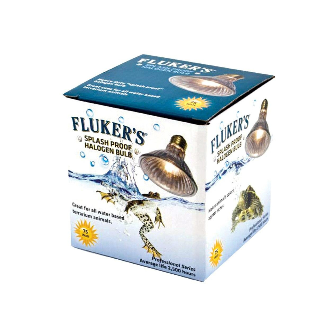 Flukers Flukers Splash Proof Halogen Bulb - 75 W