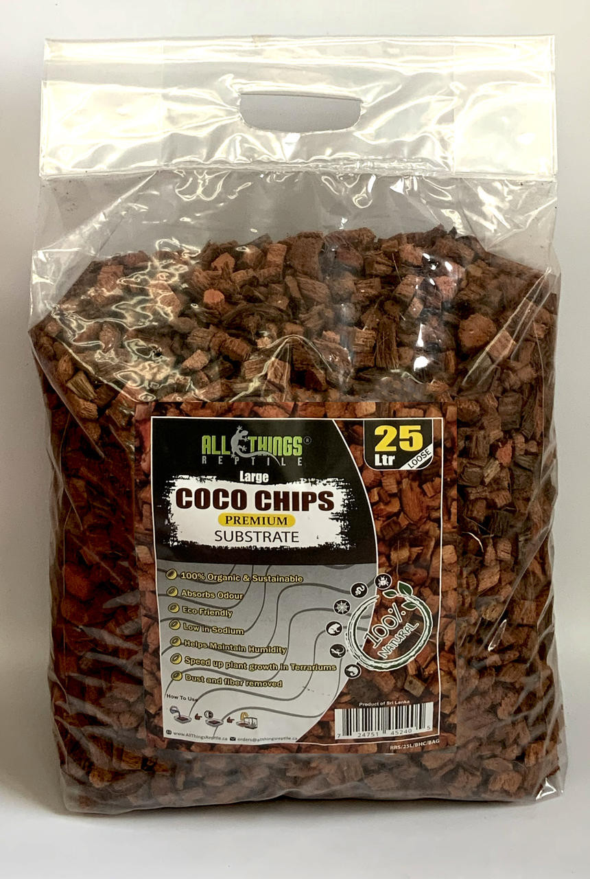 All Things Reptile Coco Husk Big Chips Loose in Bag 25L